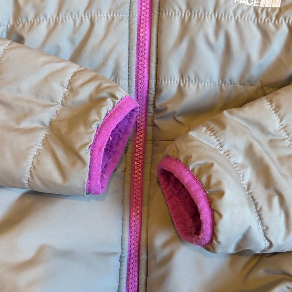The North Face Girls Reversible Mossbud Swirl Hooded Jacket